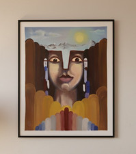 Original Acrylic Abstract Painting Signed OOAK Contemporary Modern Style Artwork