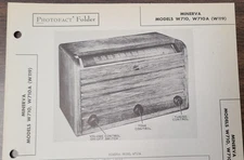 MINERVA MODELS W710 & W710A (W119) RADIO PHOTOFACT