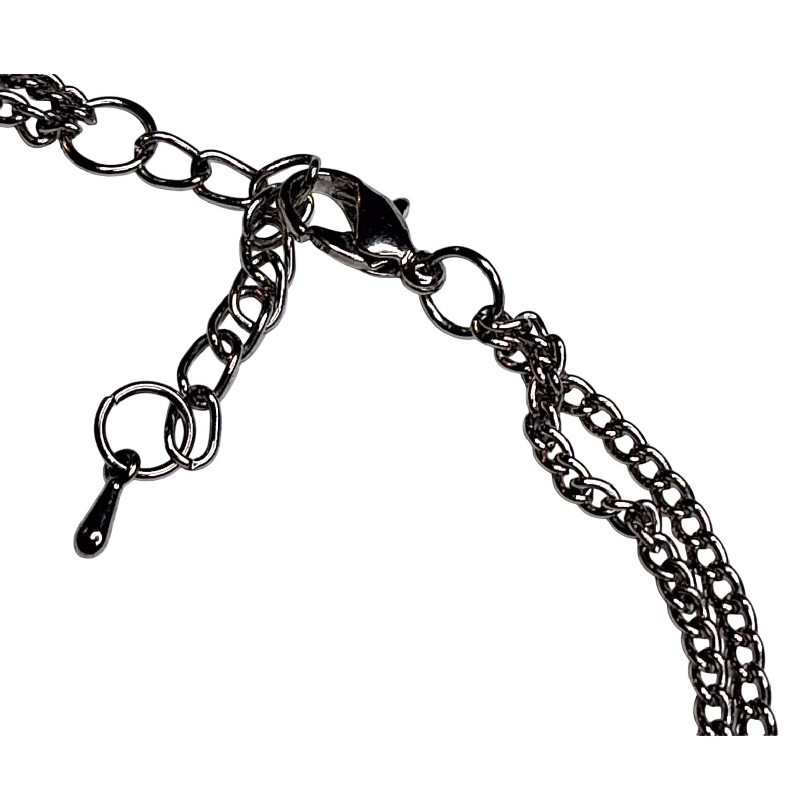 Chunky Multi Layer Blue Bead Statement Necklace I… - image 4