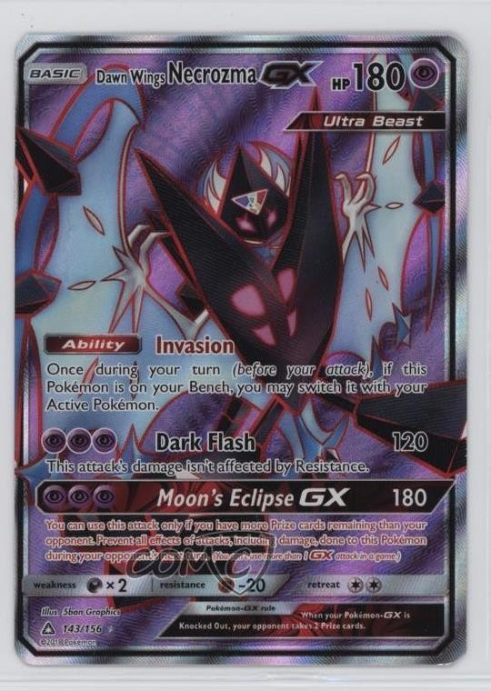 Full Art - Dawn Wings Necrozma GX Pokémon Sun & Moon Ultra Prism #143