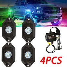 4pcs Rgb Led Off Road Rock Lights Kit Underglow Light For Jeep Wrangler Jk Tj Jl 4pcs Rgb Led Off Road Rock Lights Kit Underglow Light For Jeep Wrangler Jk Tj Jl