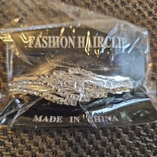 BRAND NEW IN PACKAGE  3.25 inch Crystal/Rhinestone Hair Clip