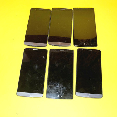 LOT OF 6x BROKEN MIXED LG G3 G4 D852 H812 32GB 5.5'' IPS ANDROID CELL PHONE PARTS