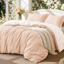 Pink Queen Comforter Set - Queen Size Comforter Set, 3 Pieces Cute Floral Beddin