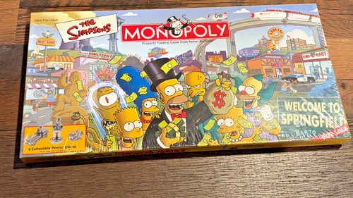 Vintage 2001 Hasbro Monopoly The Simpsons Edition Board Game Brand New Sealed