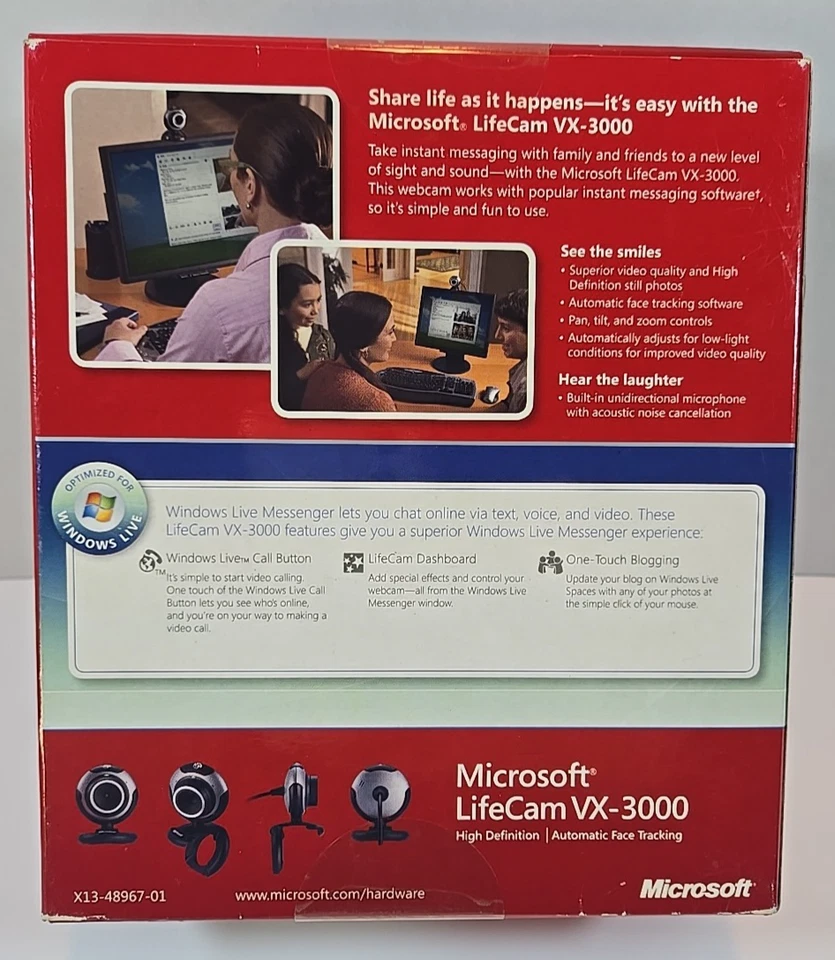Microsoft LifeCam VX-3000 2007 USB 2.0 High Definition Webcam New in Box - Image 3 of 4