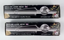 Set of 2 Loose Leaf  Tea Infuse Ball Strainer Tea Handled Laser Mesh