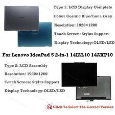 For Lenovo IdeaPad 5 2-in-1 14IAL10 14AKP10 LCD Display Complete Assembly FHD