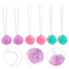6 Pcs Pom Poms for Skates Roller Accessories with Bell Colorful Pompom
