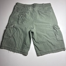 Vintage Y2K Distressed Mossimo Cargo Supply Green Cargo Shorts 34   Skater Fit