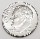 2020 D Roosevelt Dime AVE CIRCULATED **FREE SHIPPING**