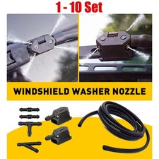 Windshield Washer Nozzle Wiper 2m Hose & Connectors Wiper Squirter Spray 1-10Set