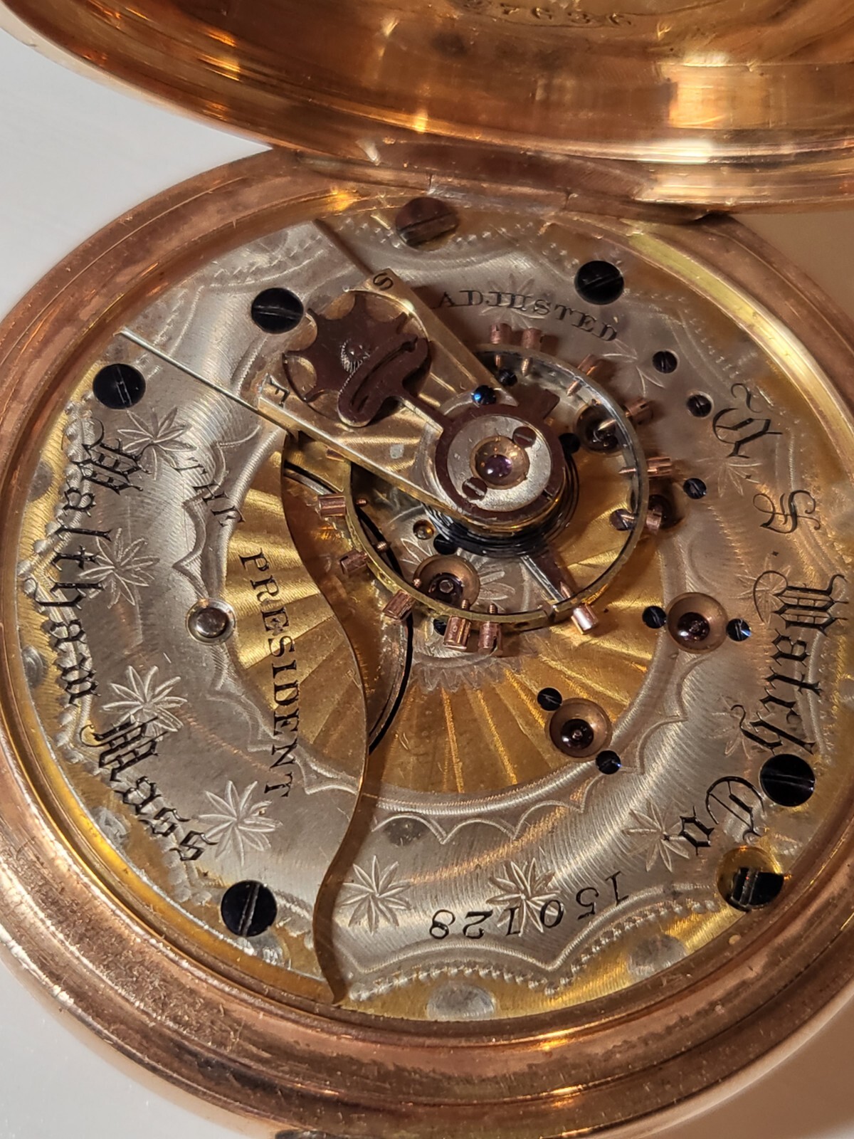 U.S. Watch Co. (Waltham, Mass) Grade The President Pocket Watch image 1