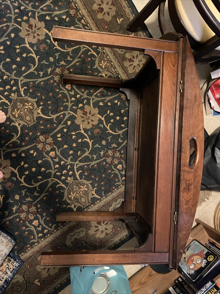 Mesa de centro Pennsylvania House bandeja de mayordomo vintage cereza Foto 3 de 4