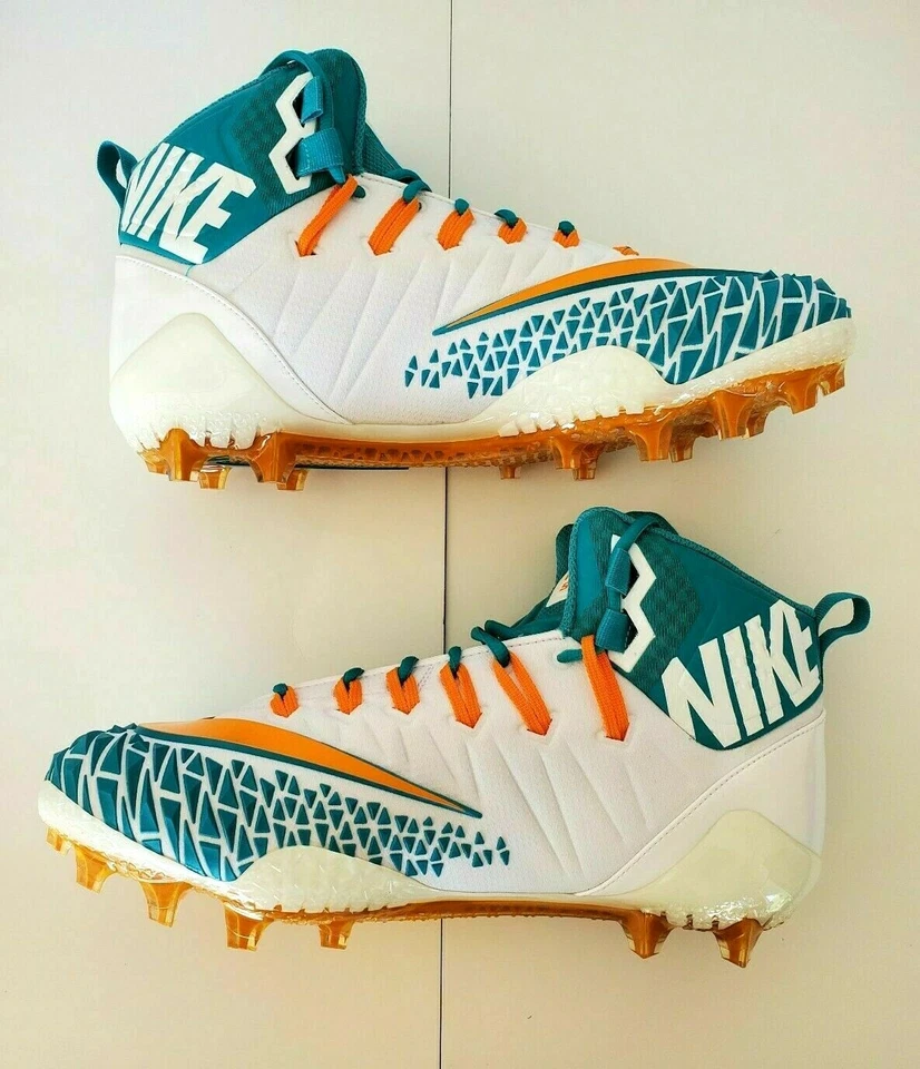 Men Nike Force Savage Elite TD Football Cleat Miami Dolphin AJ6605-104 Size 14.5 - Image 3 of 4