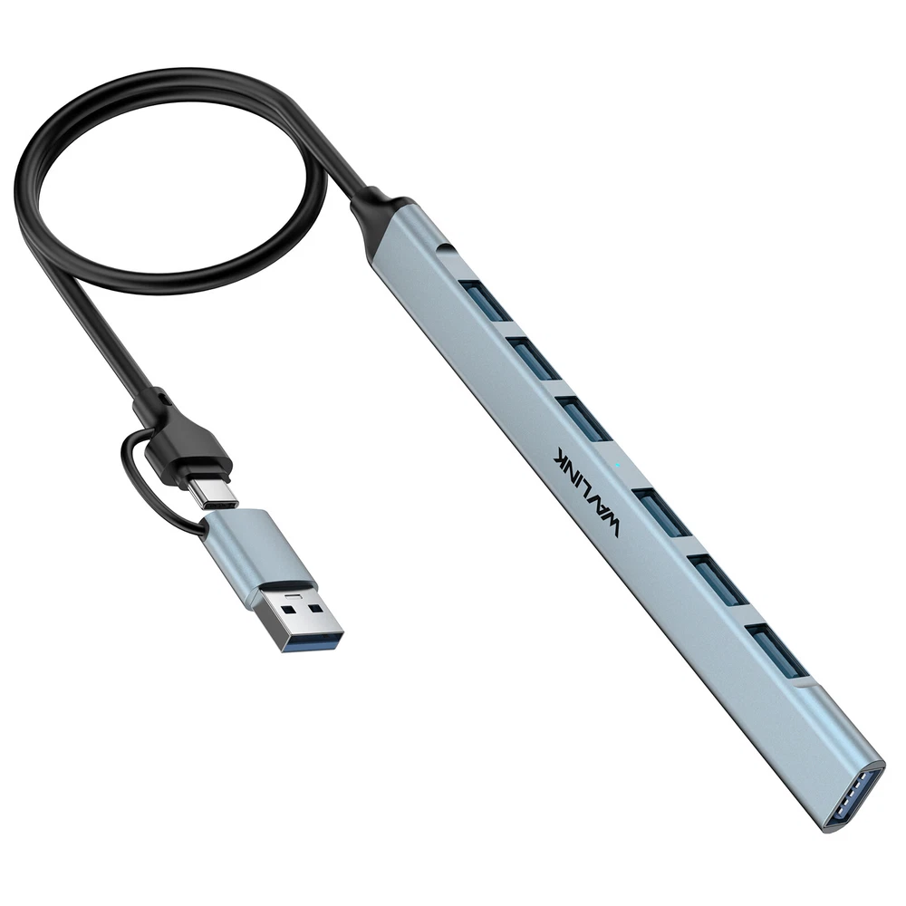 WAVLINK PC USB Hub USB-C Hub 5Gbps USB3.0 USB Splitter for iMac/iPad Pro/Laptop