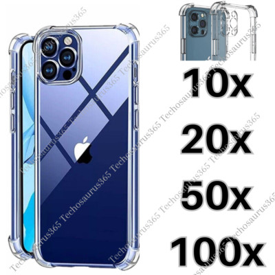Shockproof Clear Case Cover Lot For iPhone 16 15 14 13 12 11 Pro Max XS XR 7 8 X