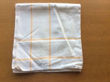 New Vintage 1950s 1960s Gold Yellow Orange Tablecloth Cotton & Rayon 127cm