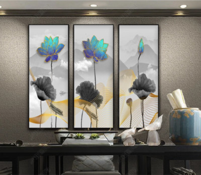 3D Lotus Marble ZHUA42247 Wallpaper Wall Murals Removable Self-adhesive Ann