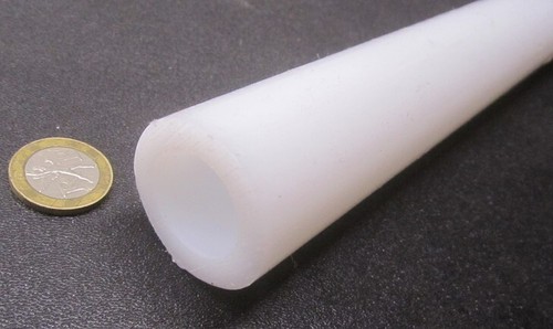 UHMW White Round Tube 1.375" OD Oversized x 1.00" ID Undersized x 36" Length - Picture 9 of 9