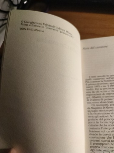 La sinistra nell'Italia che cambia M D'Alema Feltrinelli Ed. - Foto 3 di 3