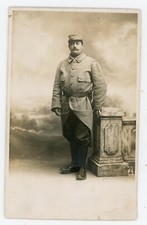 CARTE PHOTO, WW1 14-18 un militaire du 120ème képi moustaches