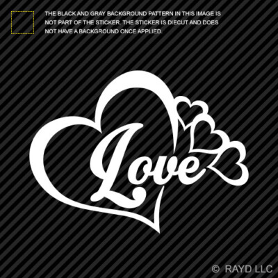2x) Love Heart Symbol Sticker Die Cut Vinyl family infinity