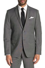 John Varvatos Star USA Bedford Notch Lapel Suit Separates Wool Jacket Grey 42L