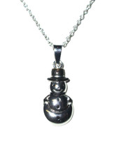 Sterling Silver Necklace SNOWMAN 18"    F .