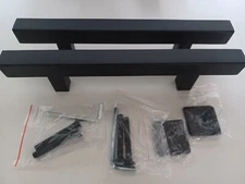 2 Skysen Replacement Barn Door Handles, Sliding Barn Door Pull Handle, in Black