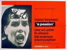 PASSION 1969 Ingmar Bergman, Max Von Sydow, Liv Ullmann UK QUAD POSTER