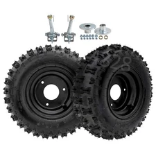 4.10-6 Tire & Wheel 2PCS with 3 Lug Steering Spindle Hub upgrade 4-wheeler ATV