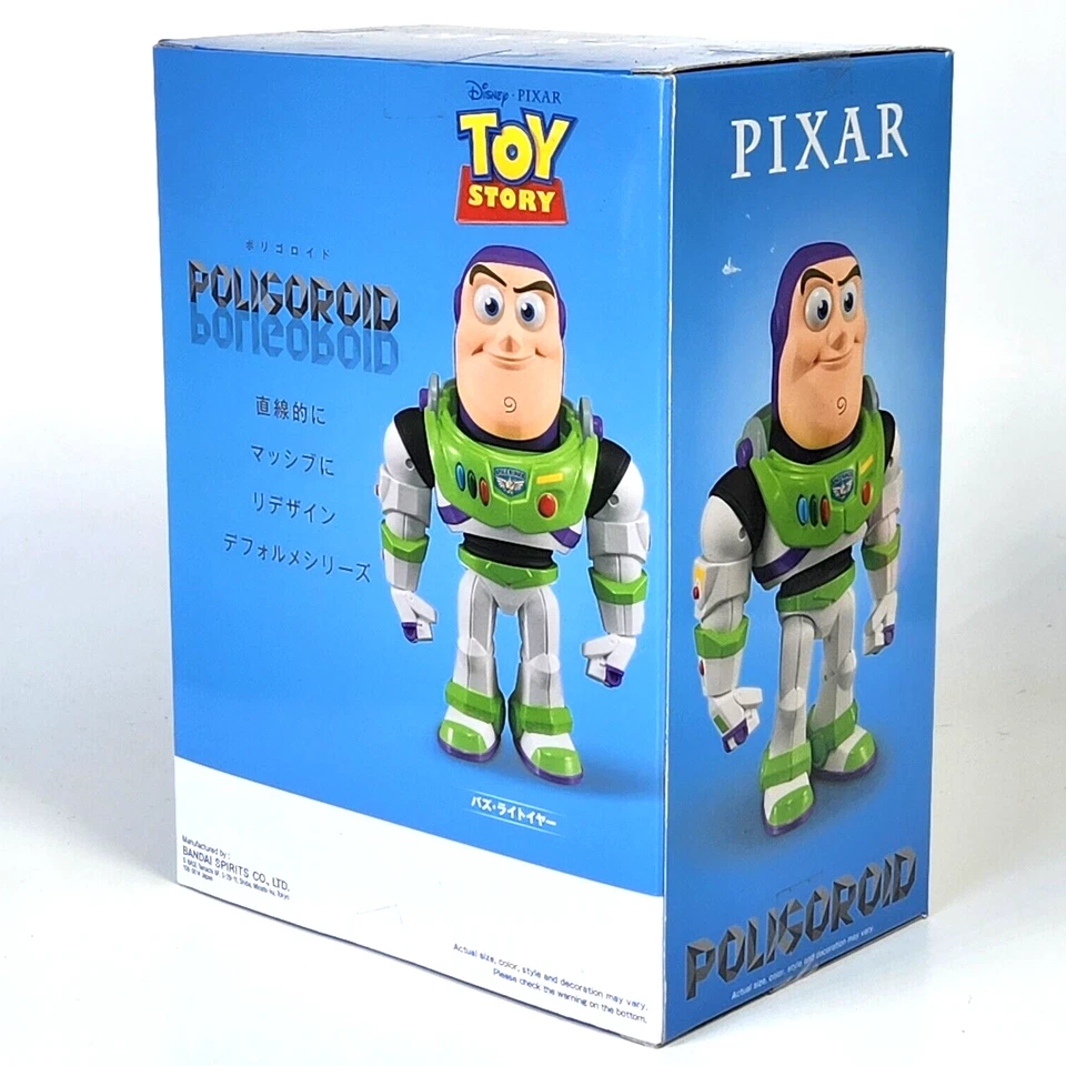 Disney Pixar Toy Story - Buzz Lightyear 7" Figura de Acción Poligoroid Bandai ¡Nuevo! Foto 3 de 4