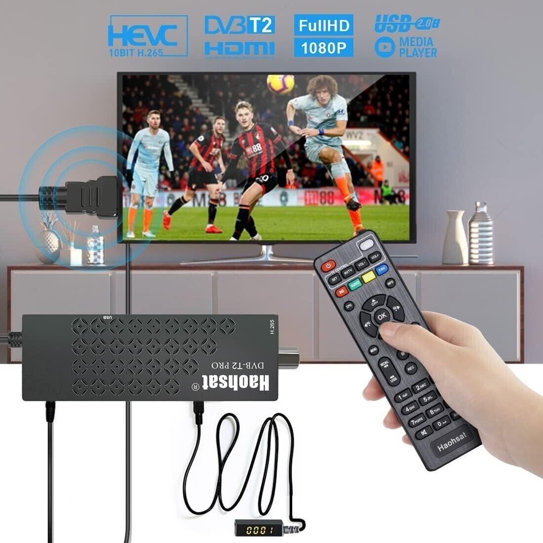 Decoder Digitale Terrestre Dvb-T2 HD HDMI Hevc H265 10 bit Mini Stick Ricevitore - 2