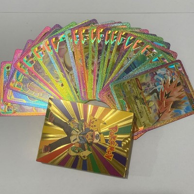 55 Stück für Pokemon Karte Folien karte Silber Gold Schwarz Mint Vmax GX Pikachu