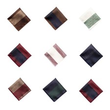 Men's Stripe Pocket Square Handkerchief Wedding Party Business Formal Hanky