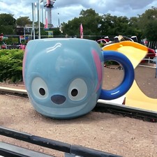 Disney LILO STITCH 3D Coffee Ceramic Mug Blue 16 Oz NEW