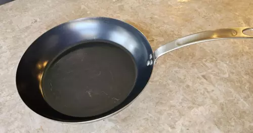 Made In Cookware Carbon Steel Frying Pan 12.5" Blue- Bird Safe France or Sweden