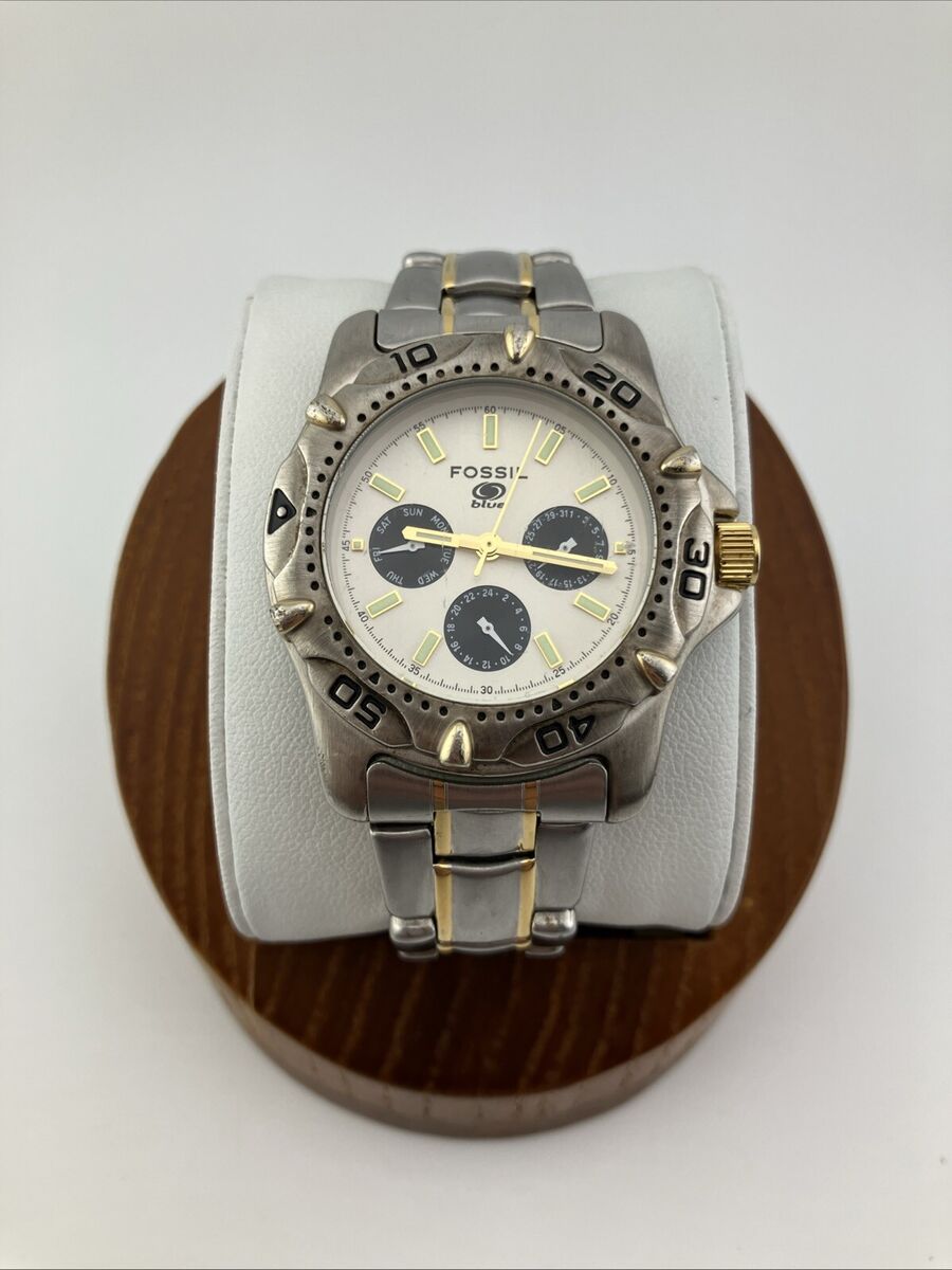 Fossil Blue Mens 38mm Watch Gold & Silver tone Multi Fossil Blue Mens 38mm Watch Gold & Silver tone Multi