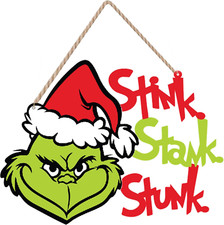 Wooden Christmas Door Hanger   Holiday D cor