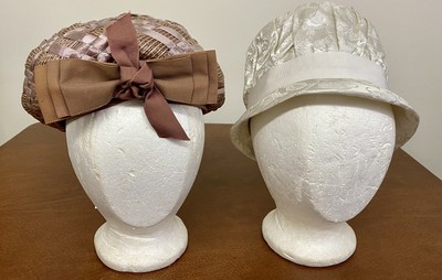 Two Unique Vintage Hats, One Brown , One White | eBay display picture 2