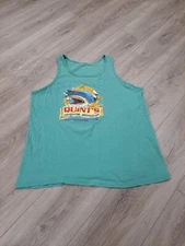 Vintage Jaws Universal Studios Florida Shirt Tank Top Quints Dive Shop Teal