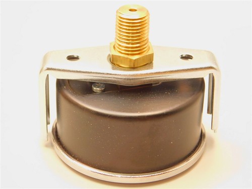 NOSHOK 25-120-100-PSI/KPA 2.5" Round Dual Scale Pressure Gauge, Panel Clamp - Picture 3 of 3