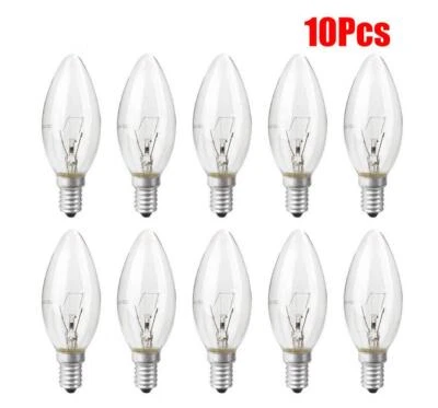 E27 E14 B22 Candle Light Bulbs 40W 60W Clear Dimmable 10 PACK SES Bayonet UK