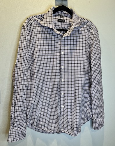 Barneys New York Mens Dress Shirt Button Up Size M Long Sleeve 100% Cotton