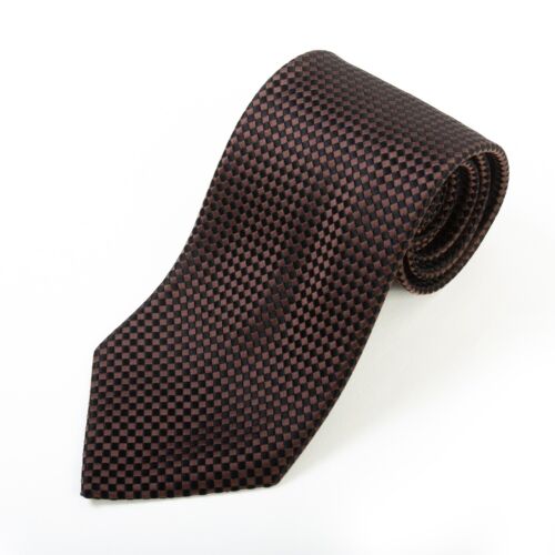Charvet Brown and Black Basketweave Tie 27846