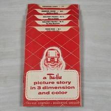 VINTAGE 1950's TRU-VUE FILM SLIDE CARDS - LOT OF 5