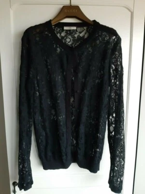 Cardigan DAY Birger et Mikkelsen Noir en Dentelle S EXCELLENT ETAT COMME NEUF! - Photo 1/4