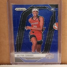 Aaliyah Edwards 2024 WNBA Prizm Rookie Blue Lazer Prizm Washington Mystics