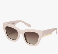 Quay Sunglasses By the Way Square NWT Champagne Nude/Brown/Beige/Gold Unisex